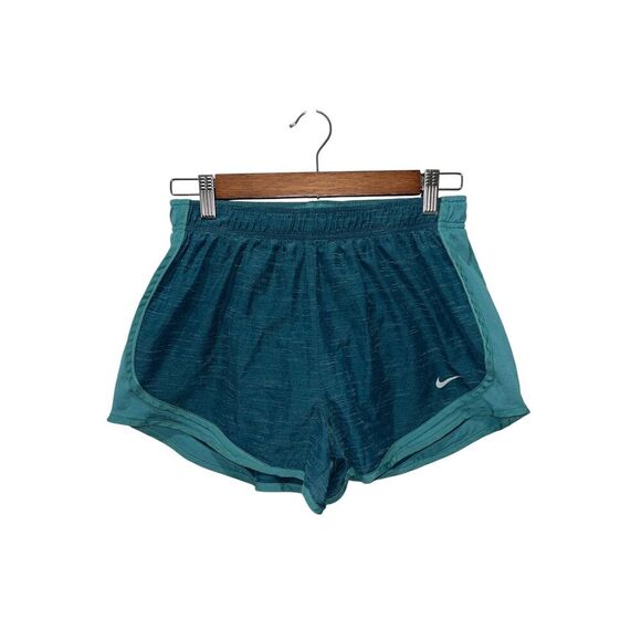 Nike Dri-Fit Women's Athletic Running Shorts Size Medium Green Workout - Picture 1 of 6